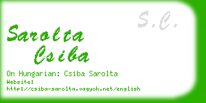 sarolta csiba business card